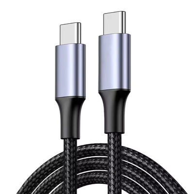 Jizhi Data Cable Usb Type C To C Nylon Mesh USB Cable 1m 2m