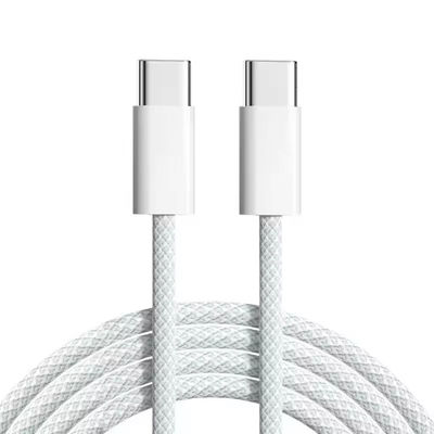 Type-C Cable Fast Charging 60W 100W 5A OEM ODM White 1 Meter