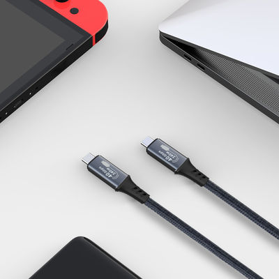 1m USB4 Type C Cable 40Gbps Speed 8K 60Hz Video Output 240W